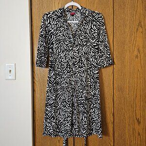 Merona Zebra Tie-Waist Shirt Dress